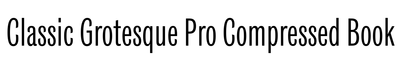 Classic Grotesque Pro Compressed Book
